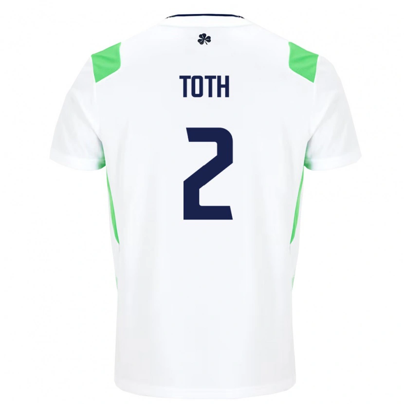 Danxenキッズアイルランド島Patrick Toth#2白 ライトグリーンアウェイシャツ26-28ジャージーユニフォーム