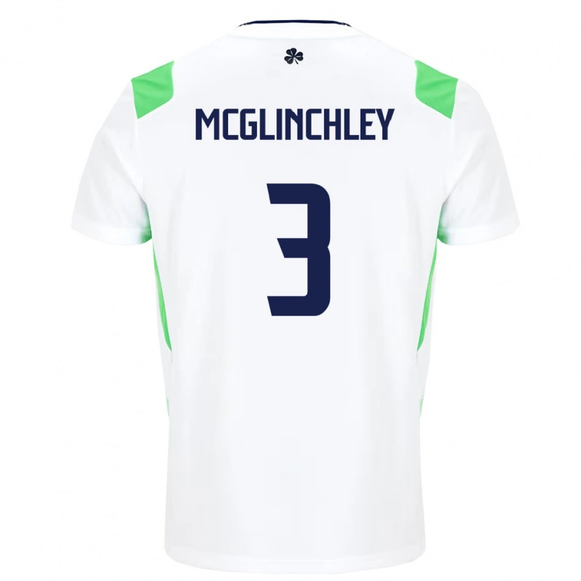 Danxenキッズアイルランド島Harry Mcglinchley#3白 ライトグリーンアウェイシャツ26-28ジャージーユニフォーム