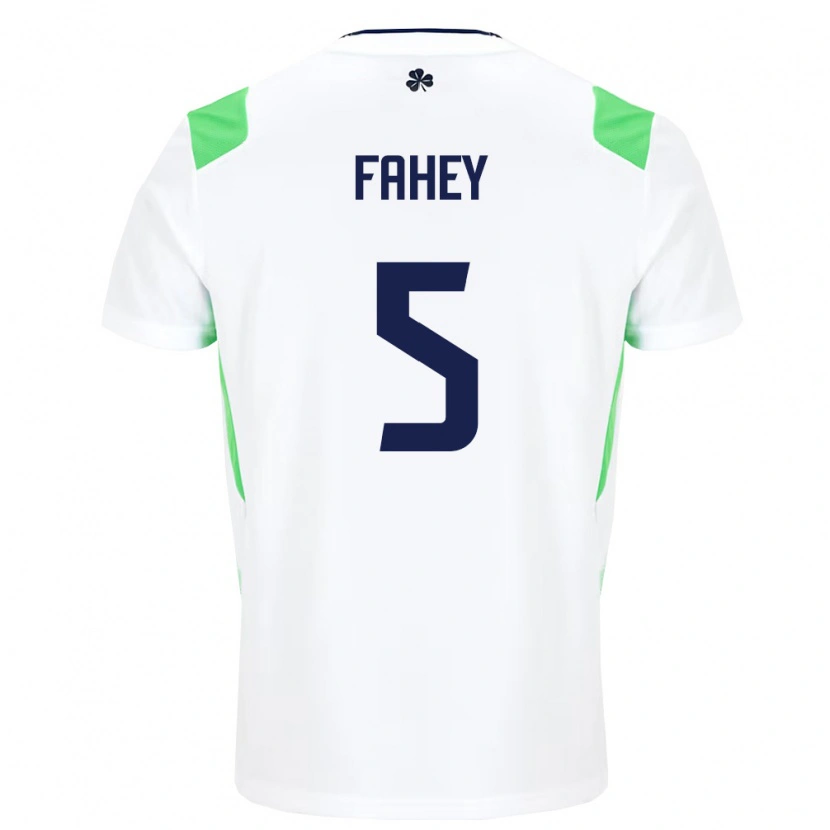 Danxenキッズアイルランド島ナイアム・フェイヒー#5白 ライトグリーンアウェイシャツ26-28ジャージーユニフォーム