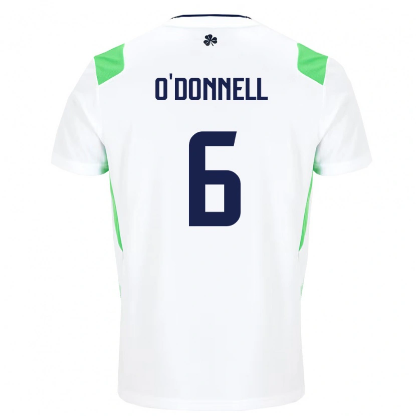 Danxenキッズアイルランド島ルーク・オドネル#6白 ライトグリーンアウェイシャツ26-28ジャージーユニフォーム