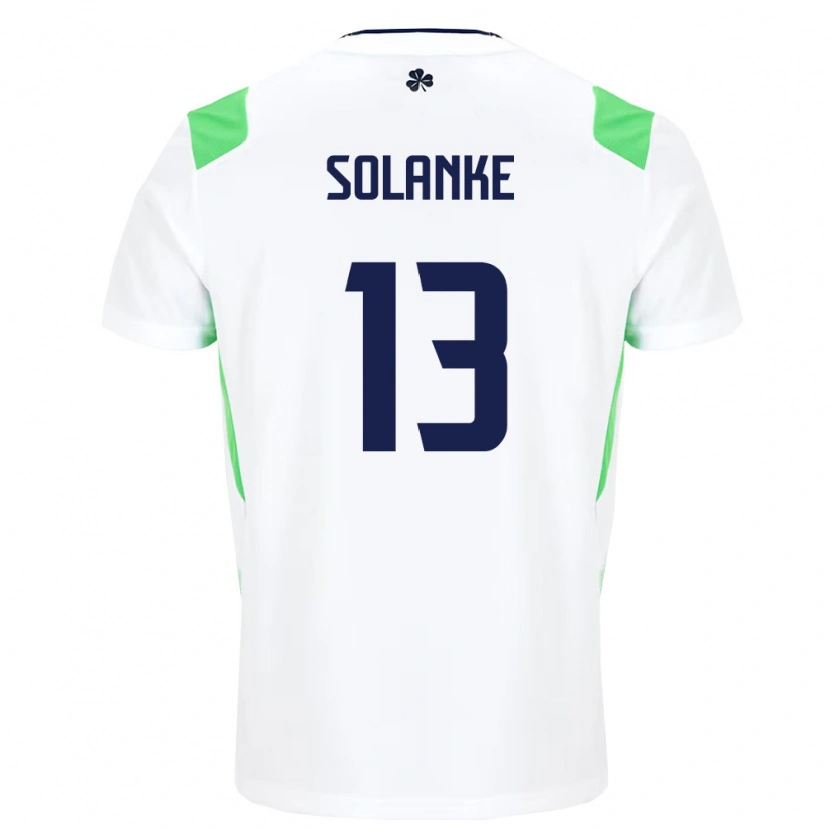 Danxenキッズアイルランド島Ade Solanke#13白 ライトグリーンアウェイシャツ26-28ジャージーユニフォーム