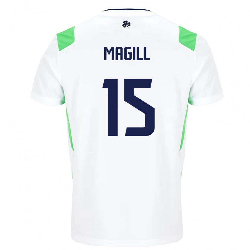 Danxenキッズアイルランド島Jack Magill#15白 ライトグリーンアウェイシャツ26-28ジャージーユニフォーム