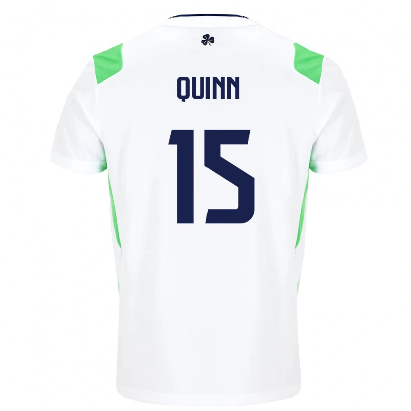 Danxenキッズアイルランド島ルーシー・クイン#15白 ライトグリーンアウェイシャツ26-28ジャージーユニフォーム