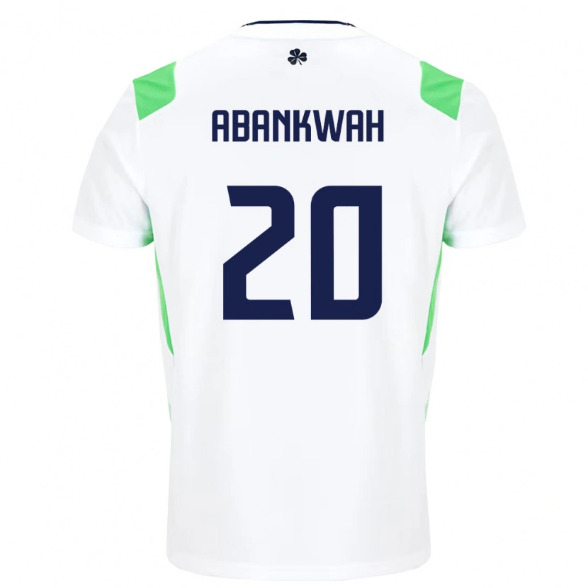 Danxenキッズアイルランド島ジェームズ・アバンクワ#20白 ライトグリーンアウェイシャツ26-28ジャージーユニフォーム