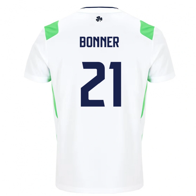 Danxenキッズアイルランド島Charlie Bonner#21白 ライトグリーンアウェイシャツ26-28ジャージーユニフォーム