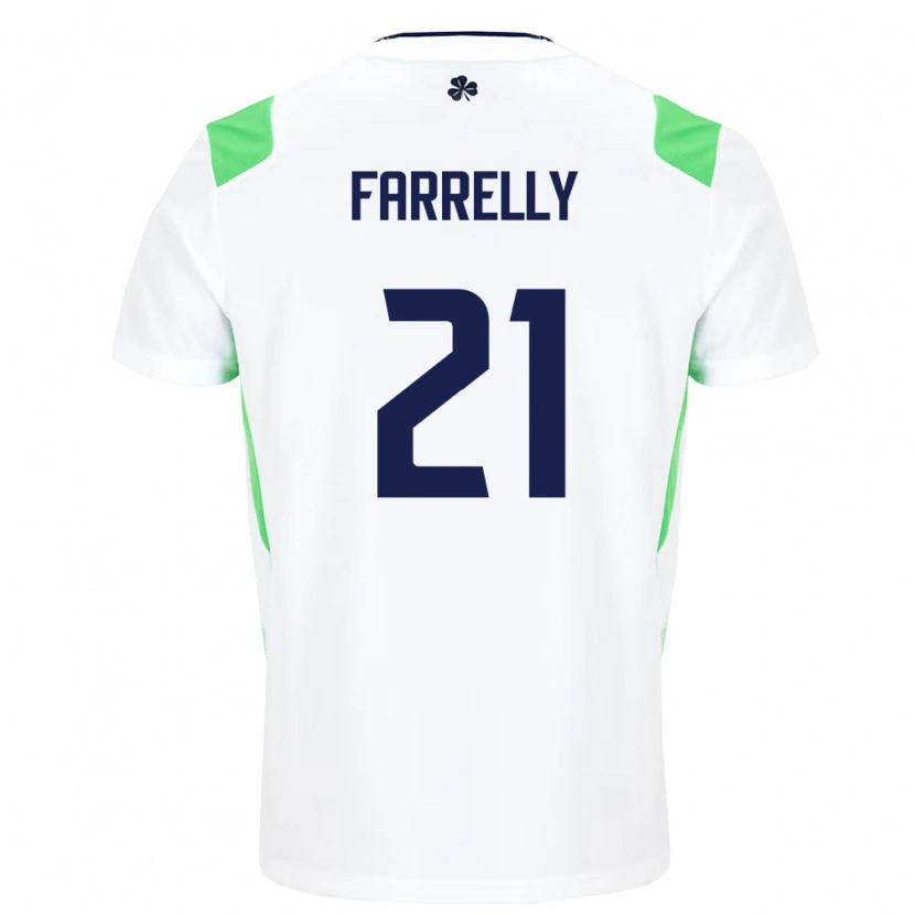 Danxenキッズアイルランド島シネイド・ファレリー#21白 ライトグリーンアウェイシャツ26-28ジャージーユニフォーム