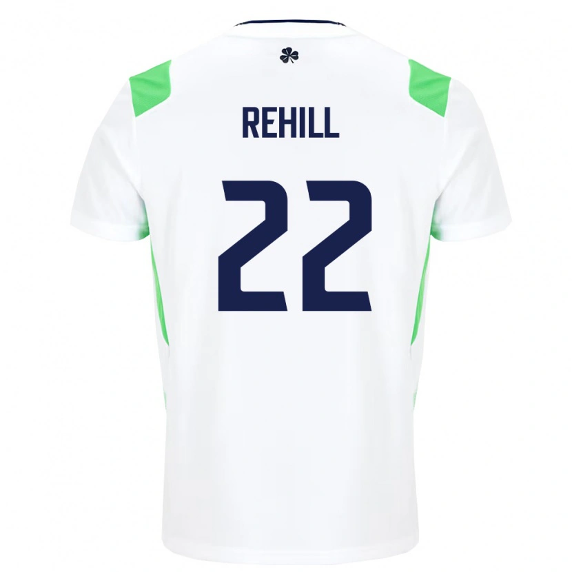 Danxenキッズアイルランド島Harry Rehill#22白 ライトグリーンアウェイシャツ26-28ジャージーユニフォーム