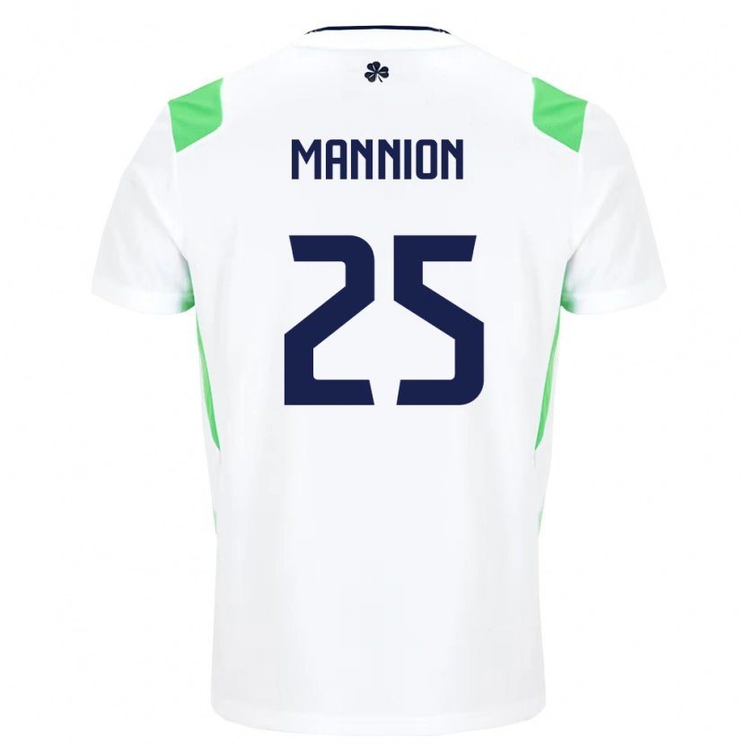 Danxenキッズアイルランド島イーファ・マニオン#25白 ライトグリーンアウェイシャツ26-28ジャージーユニフォーム