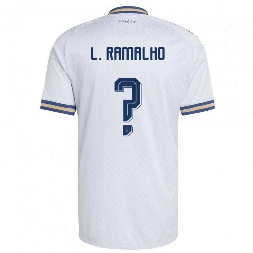 DanxenキッズイタリアLeonard Maria Lima Ramalho#0オフホワイト 紺 金アウェイシャツ26-28ジャージーユニフォーム