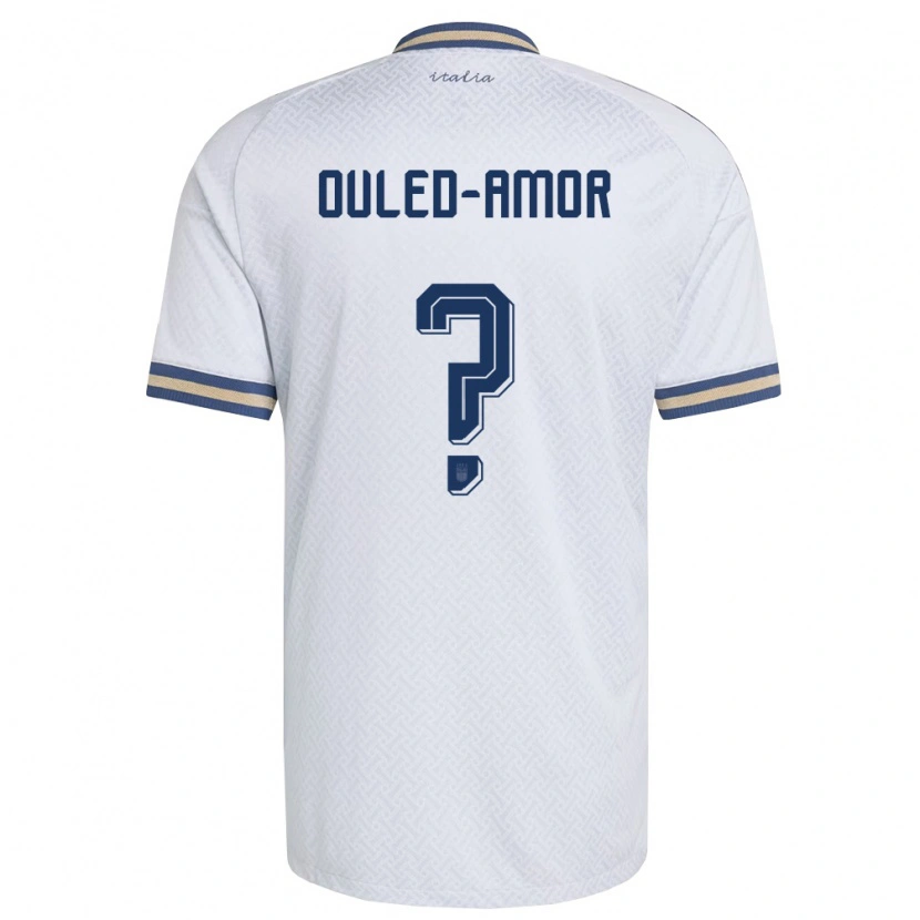 DanxenキッズイタリアGhassan Ouled-Amor#0オフホワイト 紺 金アウェイシャツ26-28ジャージーユニフォーム