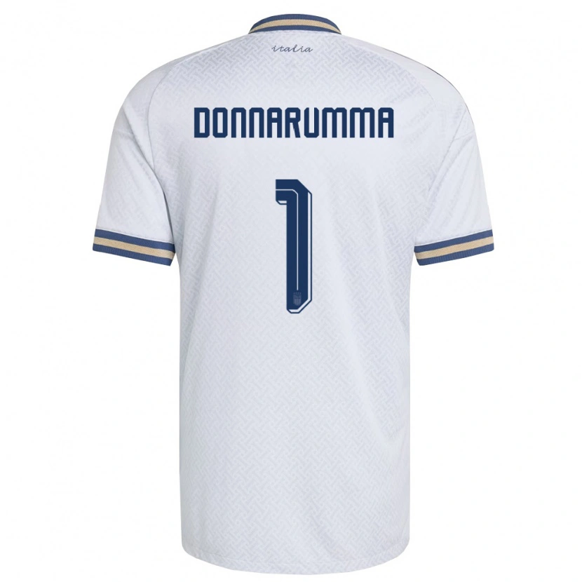Danxenキッズイタリアジャンルイジ・ドンナルンマ#1オフホワイト 紺 金アウェイシャツ26-28ジャージーユニフォーム