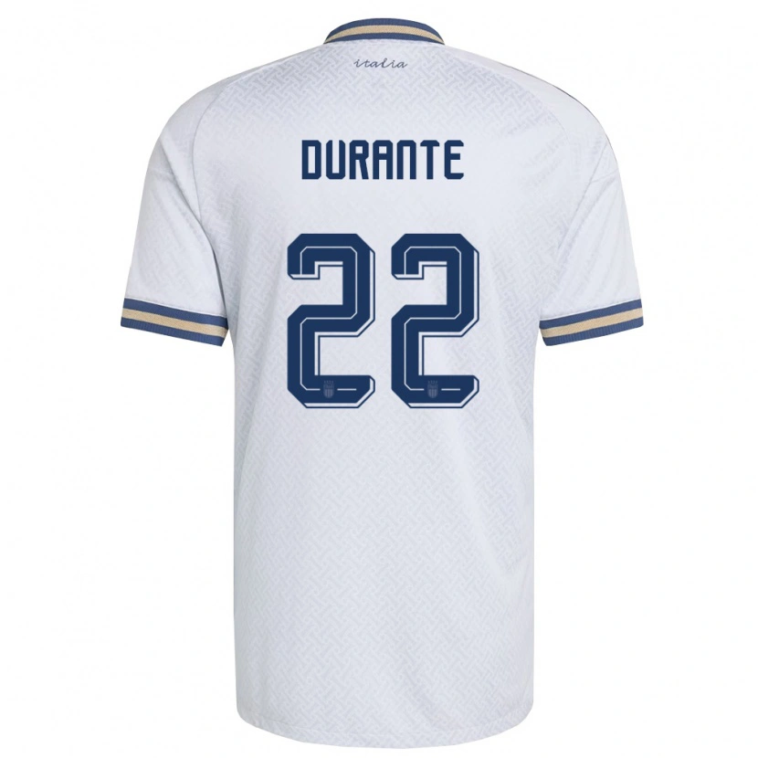 Danxenキッズイタリアフランチェスカ・ドゥランテ #22オフホワイト 紺 金アウェイシャツ26-28ジャージーユニフォーム