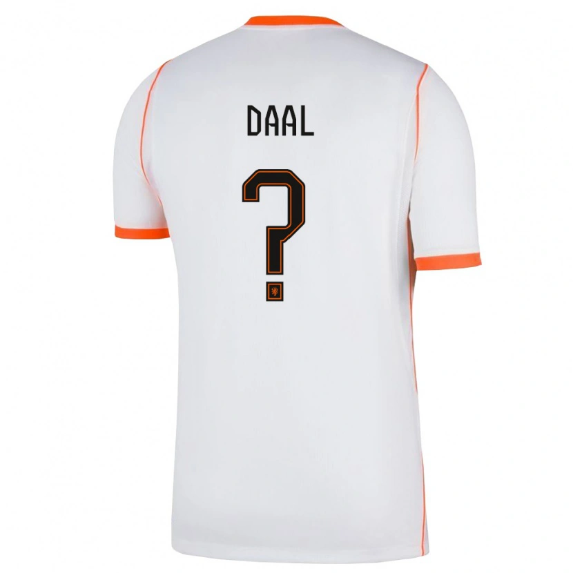 DanxenキッズオランダRo-Zangelo Daal#0白 オレンジアウェイシャツ26-28ジャージーユニフォーム