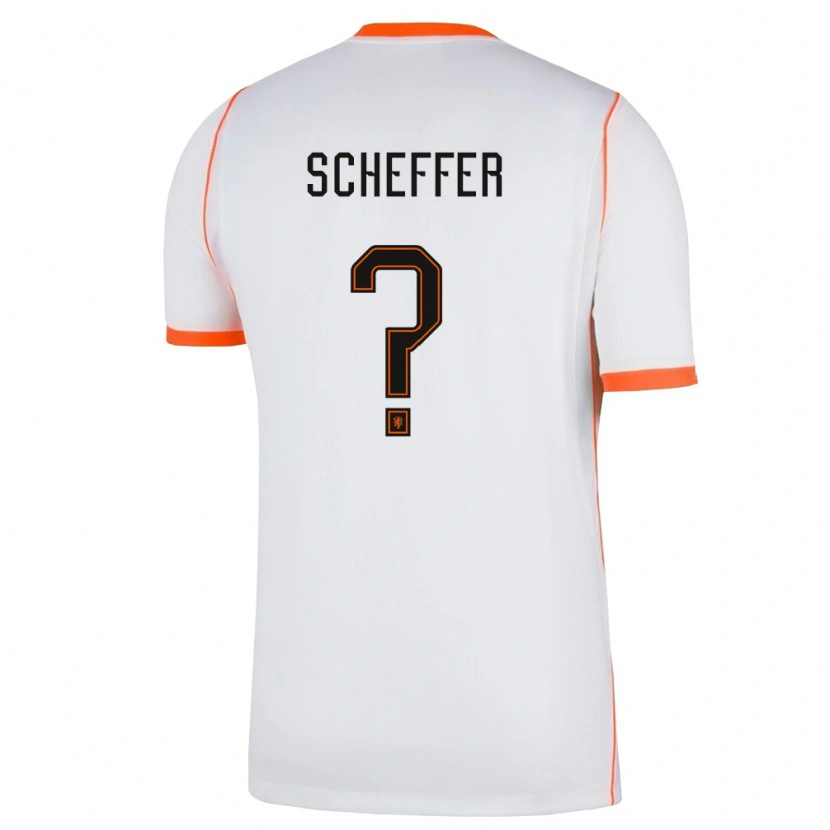 DanxenキッズオランダDani Scheffer#0白 オレンジアウェイシャツ26-28ジャージーユニフォーム