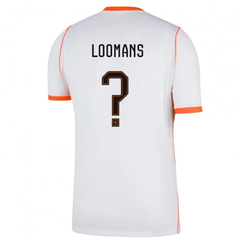 DanxenキッズオランダWillem Loomans#0白 オレンジアウェイシャツ26-28ジャージーユニフォーム