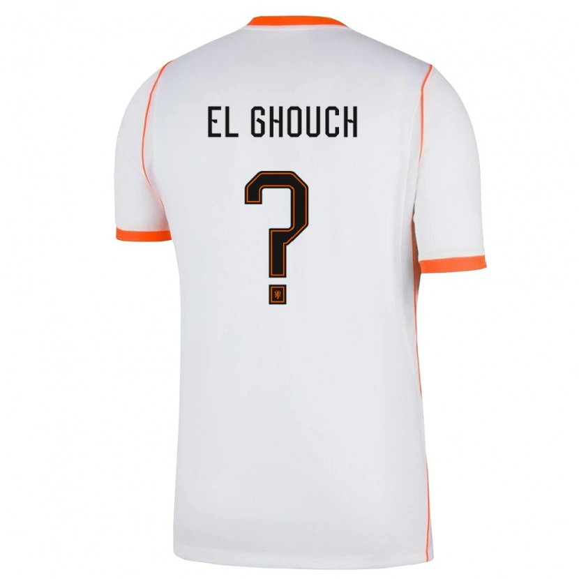 DanxenキッズオランダHaitam El Ghouch#0白 オレンジアウェイシャツ26-28ジャージーユニフォーム