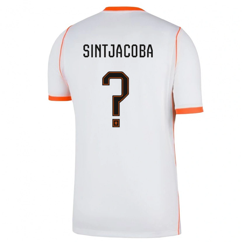 DanxenキッズオランダMidanchelo Sintjacoba#0白 オレンジアウェイシャツ26-28ジャージーユニフォーム