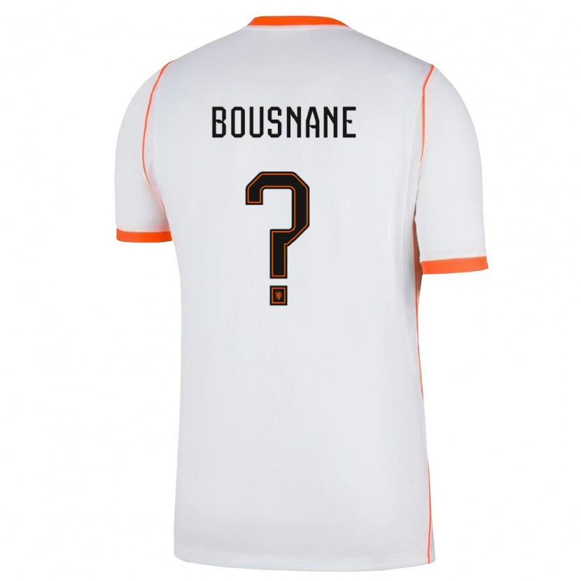 DanxenキッズオランダGhalil Bousnane#0白 オレンジアウェイシャツ26-28ジャージーユニフォーム