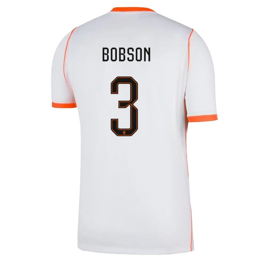 DanxenキッズオランダErsien Bobson#3白 オレンジアウェイシャツ26-28ジャージーユニフォーム