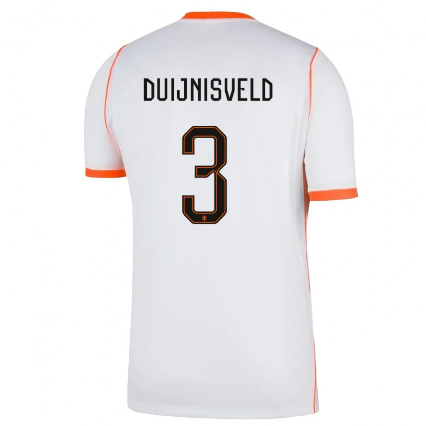 DanxenキッズオランダOwen Duijnisveld#3白 オレンジアウェイシャツ26-28ジャージーユニフォーム