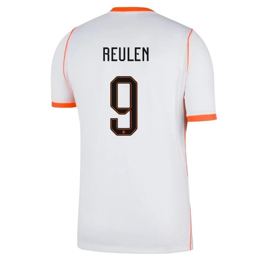 DanxenキッズオランダPepijn Reulen#9白 オレンジアウェイシャツ26-28ジャージーユニフォーム