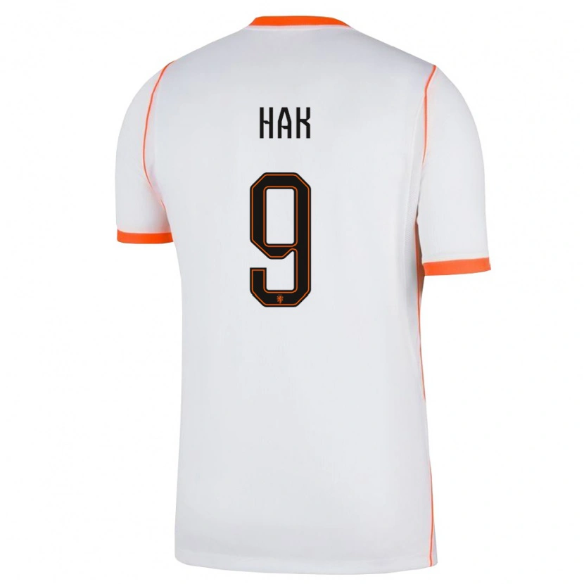 DanxenキッズオランダXavi Hak#9白 オレンジアウェイシャツ26-28ジャージーユニフォーム