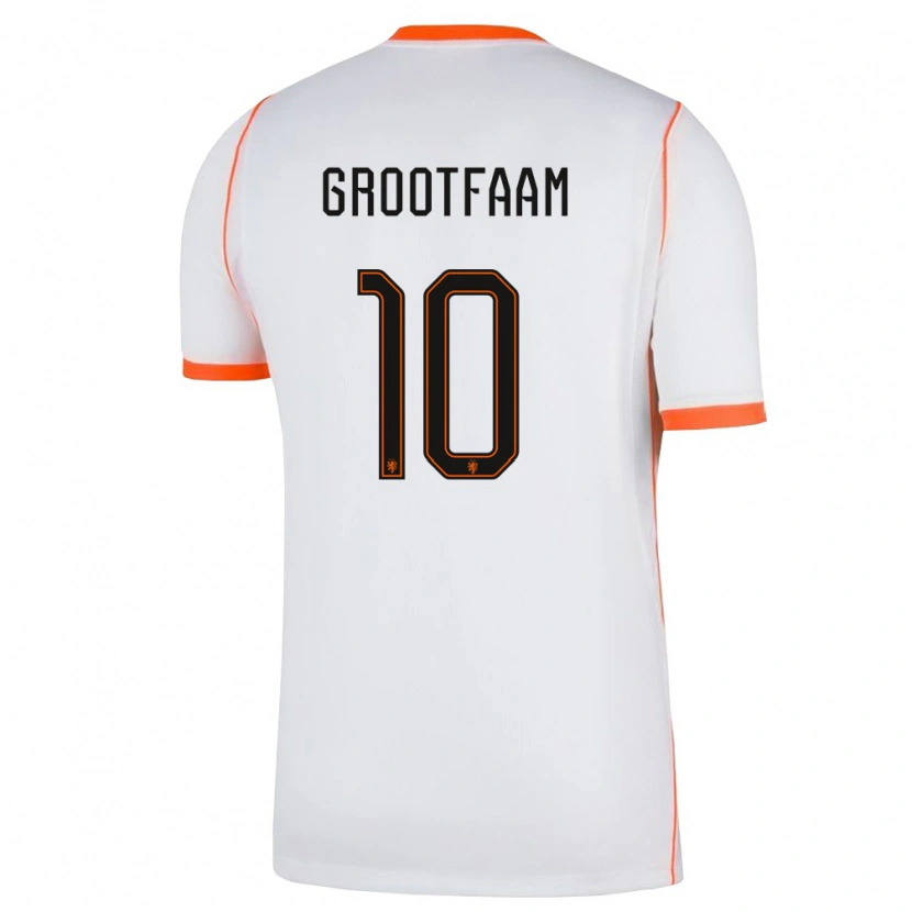 DanxenキッズオランダIlai Grootfaam#10白 オレンジアウェイシャツ26-28ジャージーユニフォーム
