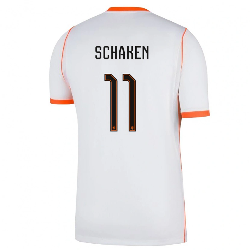 DanxenキッズオランダJerayno Schaken#11白 オレンジアウェイシャツ26-28ジャージーユニフォーム