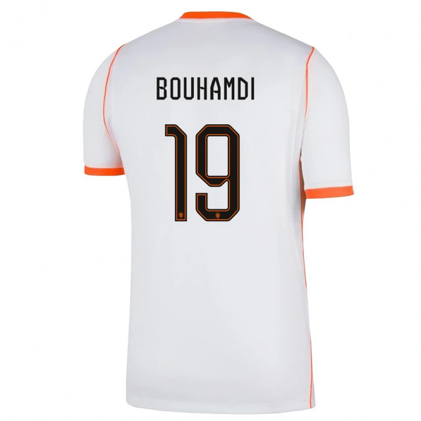 DanxenキッズオランダAmir Bouhamdi#19白 オレンジアウェイシャツ26-28ジャージーユニフォーム