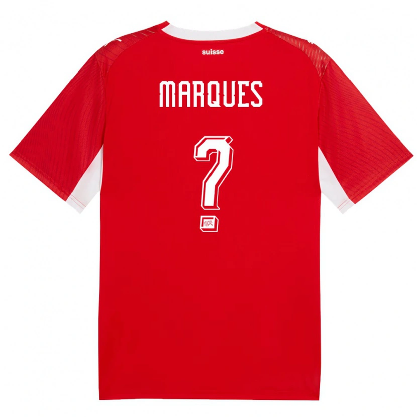 DanxenメンズスイスSamuel Marques#0赤 白ホームシャツ26-28ジャージーユニフォーム