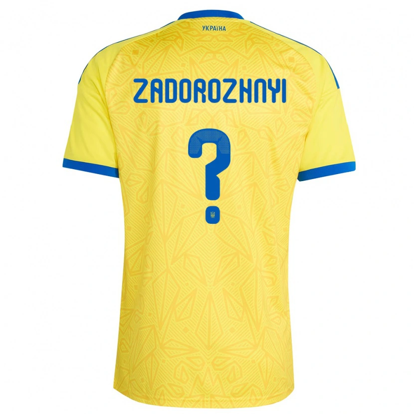 DanxenメンズウクライナFedir Zadorozhnyi#0黄 青ホームシャツ26-28ジャージーユニフォーム