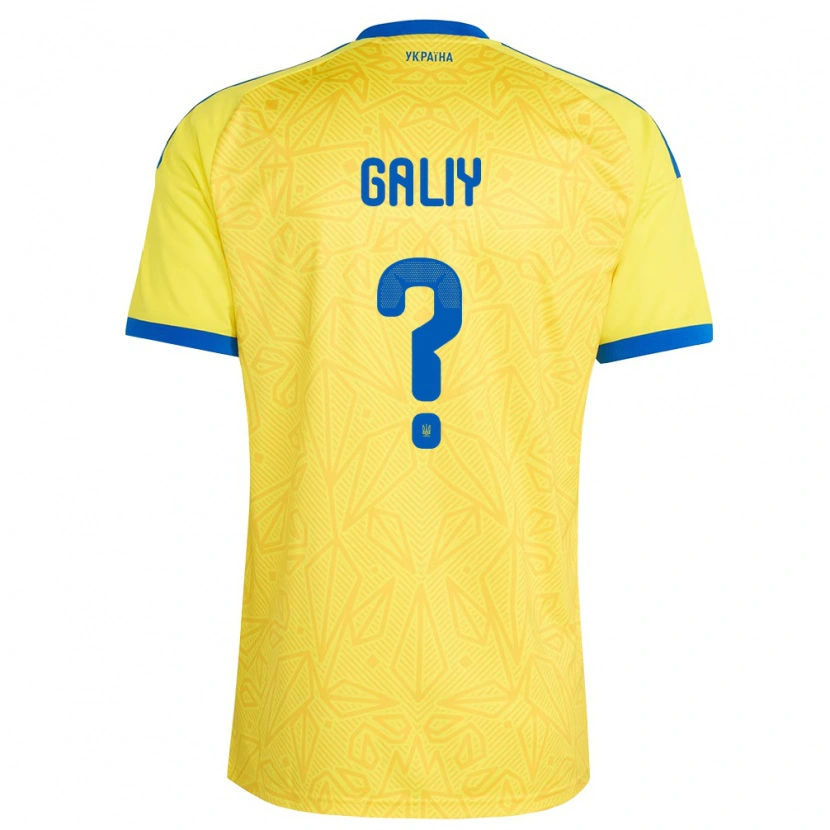 DanxenメンズウクライナVladyslav Galiy#0黄 青ホームシャツ26-28ジャージーユニフォーム