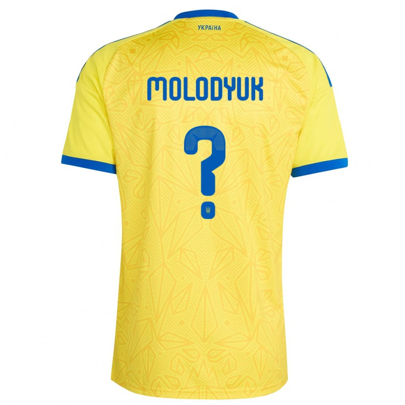 DanxenメンズウクライナYelyzaveta Molodyuk#0黄 青ホームシャツ26-28ジャージーユニフォーム