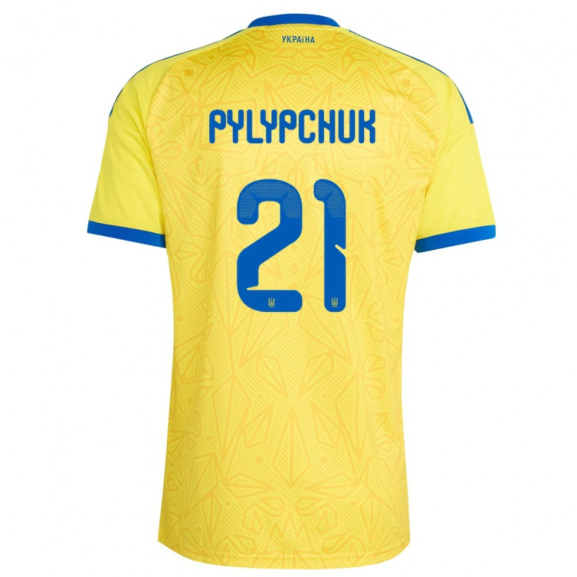 DanxenメンズウクライナDanyil Pylypchuk#21黄 青ホームシャツ26-28ジャージーユニフォーム