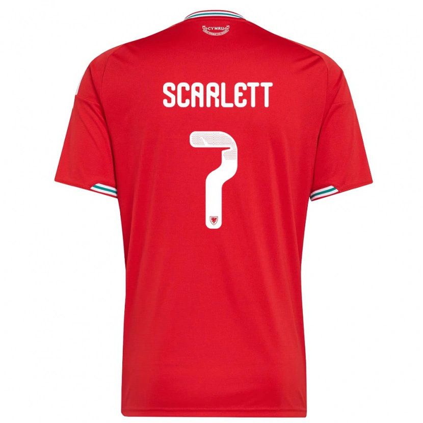 DanxenメンズウェールズLeon Scarlett#7赤 白 緑ホームシャツ26-28ジャージーユニフォーム