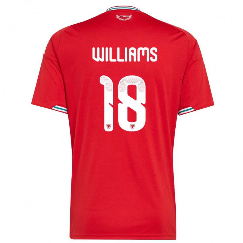 DanxenメンズウェールズJosh Williams#18赤 白 緑ホームシャツ26-28ジャージーユニフォーム