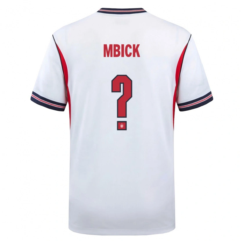 DanxenメンズイングランドMicah Mbick#0白 紺 赤ホームシャツ26-28ジャージーユニフォーム