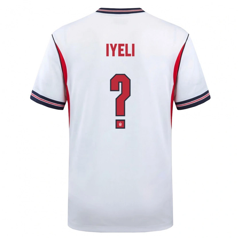 DanxenメンズイングランドMj Iyeli#0白 紺 赤ホームシャツ26-28ジャージーユニフォーム