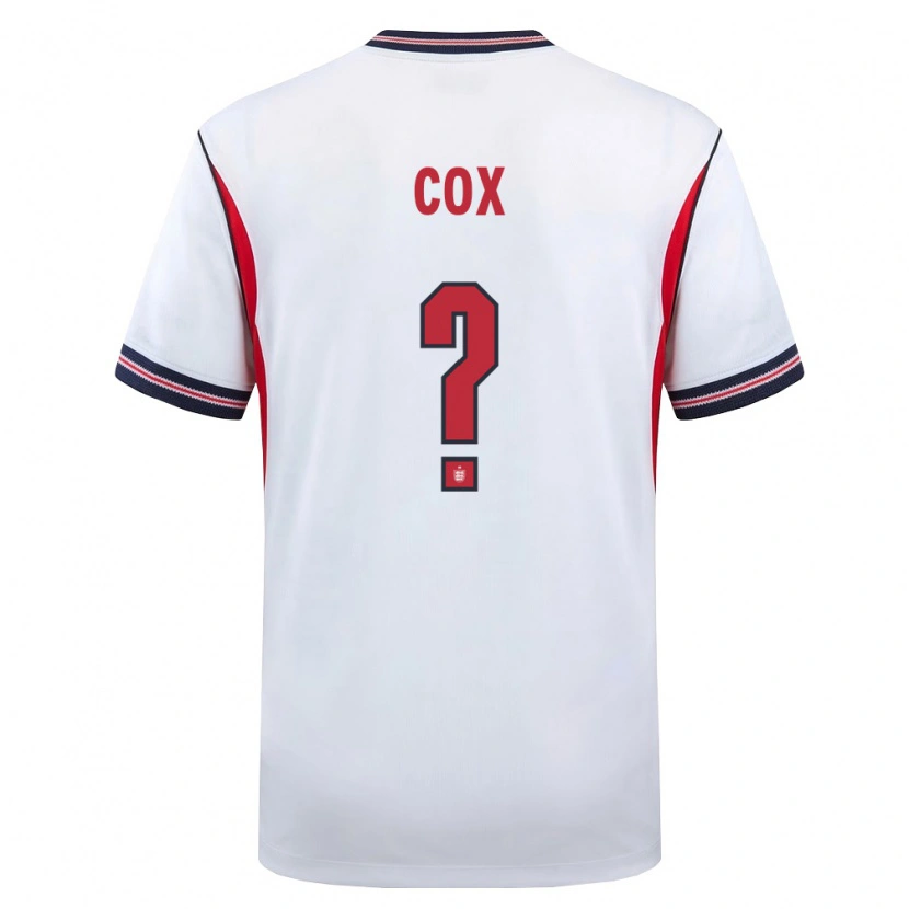 DanxenメンズイングランドMatthew Cox#0白 紺 赤ホームシャツ26-28ジャージーユニフォーム