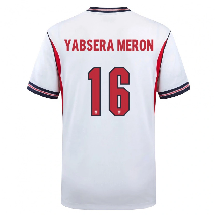 DanxenメンズイングランドYabsera Meron#16白 紺 赤ホームシャツ26-28ジャージーユニフォーム