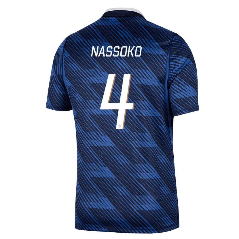 DanxenメンズフランスAbdoulaye Nassoko#4紺 青 白ホームシャツ26-28ジャージーユニフォーム