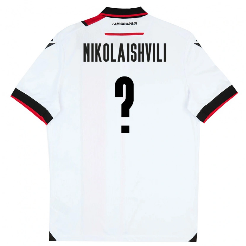 DanxenメンズジョージアGiorgi Nikolaishvili#0白 黒 赤ホームシャツ26-28ジャージーユニフォーム