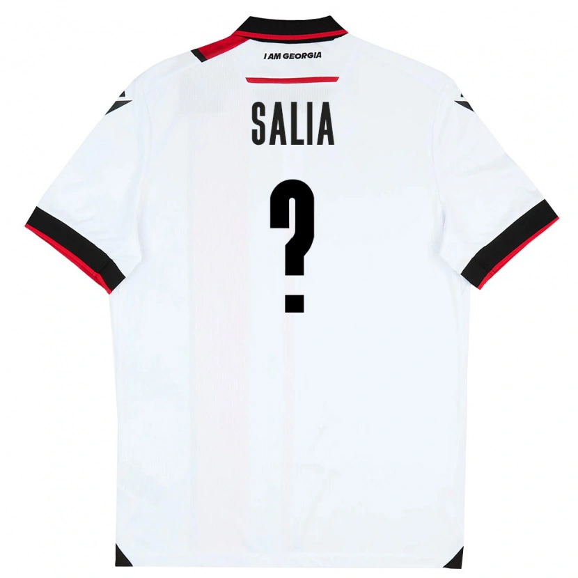 DanxenメンズジョージアVakhtang Salia#0白 黒 赤ホームシャツ26-28ジャージーユニフォーム