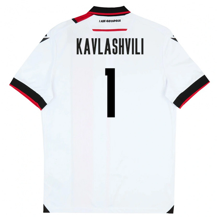 DanxenメンズジョージアGiorgi Kavlashvili#1白 黒 赤ホームシャツ26-28ジャージーユニフォーム