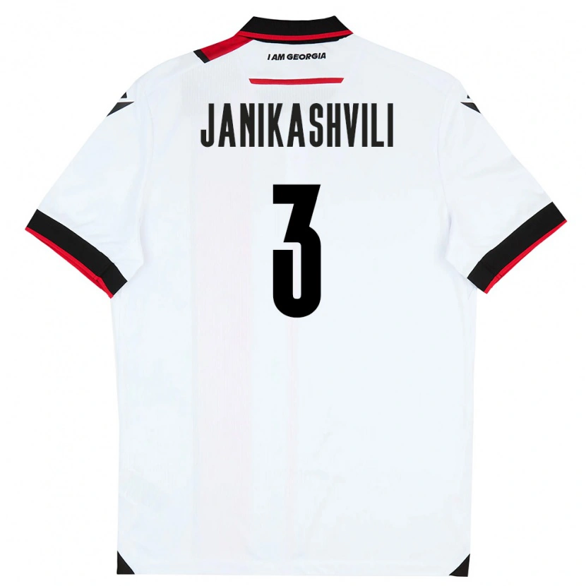 DanxenメンズジョージアMariami Janikashvili#3白 黒 赤ホームシャツ26-28ジャージーユニフォーム