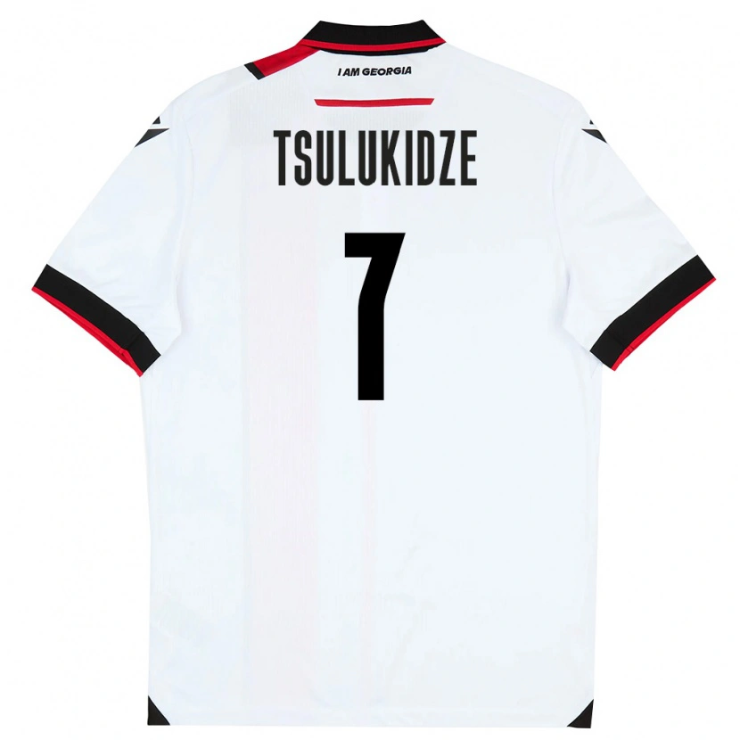 DanxenメンズジョージアLuka Tsulukidze#7白 黒 赤ホームシャツ26-28ジャージーユニフォーム