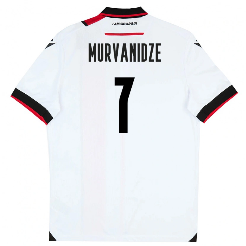 DanxenメンズジョージアSaba Murvanidze#7白 黒 赤ホームシャツ26-28ジャージーユニフォーム