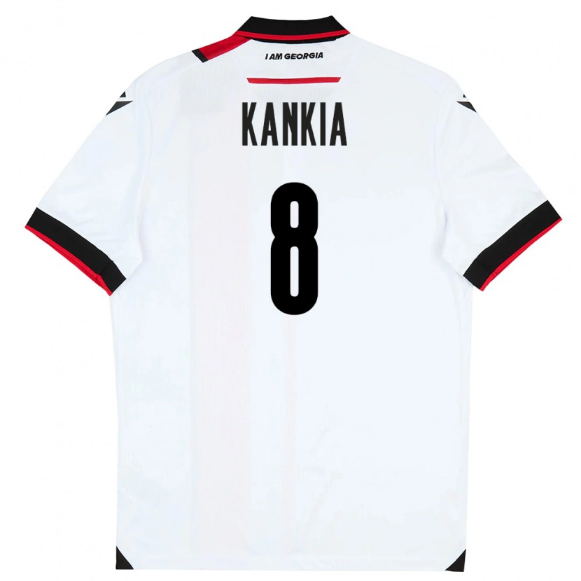 DanxenメンズジョージアLizzie Kankia#8白 黒 赤ホームシャツ26-28ジャージーユニフォーム