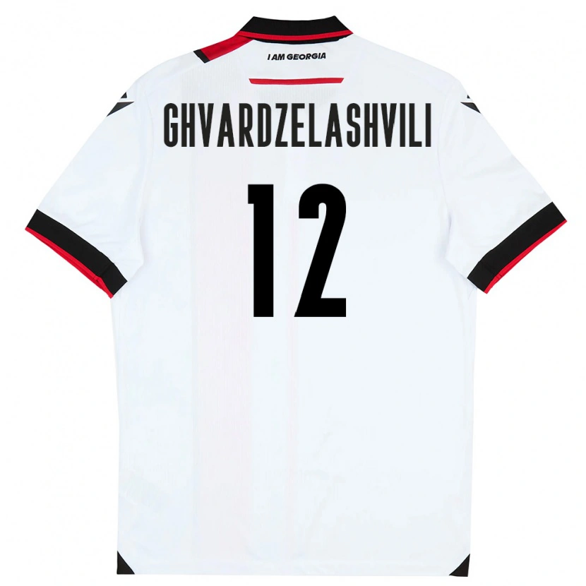 DanxenメンズジョージアDavit Ghvardzelashvili#12白 黒 赤ホームシャツ26-28ジャージーユニフォーム