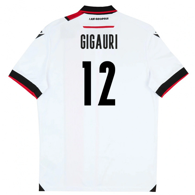 DanxenメンズジョージアGiga Gigauri#12白 黒 赤ホームシャツ26-28ジャージーユニフォーム